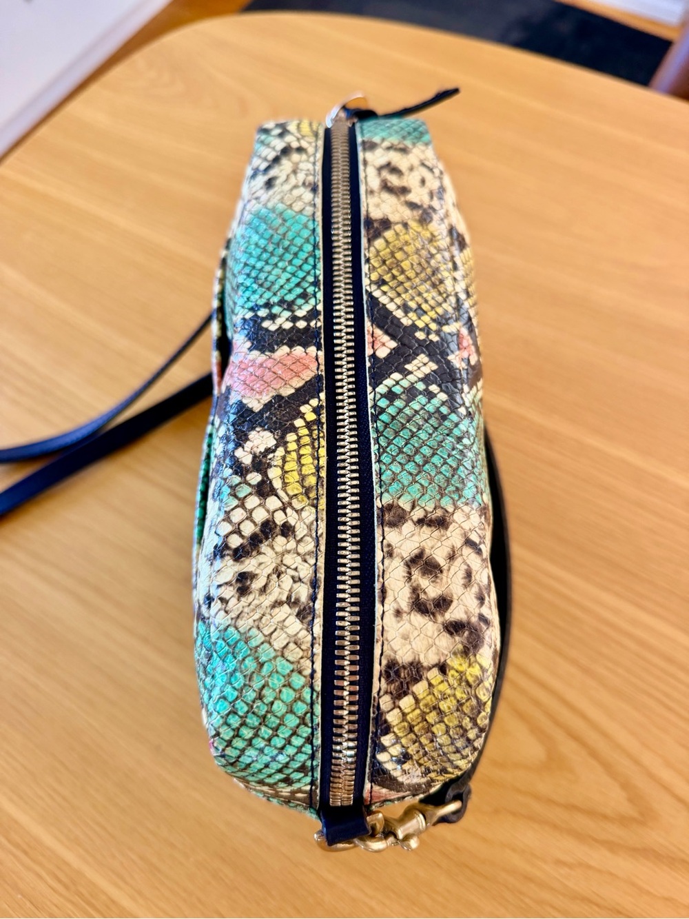 Clare V Marisol with Front Pocket - Pastel Painted Snake original $400 - Picture 3 of 13